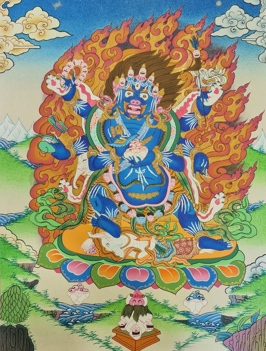 51. Mahakala Thanka (Thangka). Free Brocade / Free Shipping.