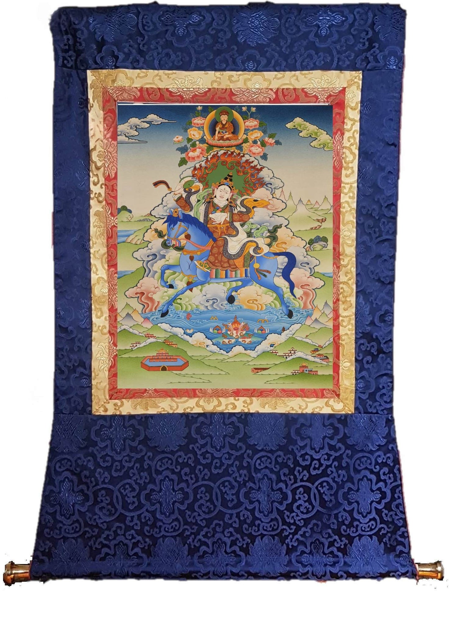 351. Achi Chokyi Drolma Thangka (Thanka).  Free Brocade / Free Shipping.