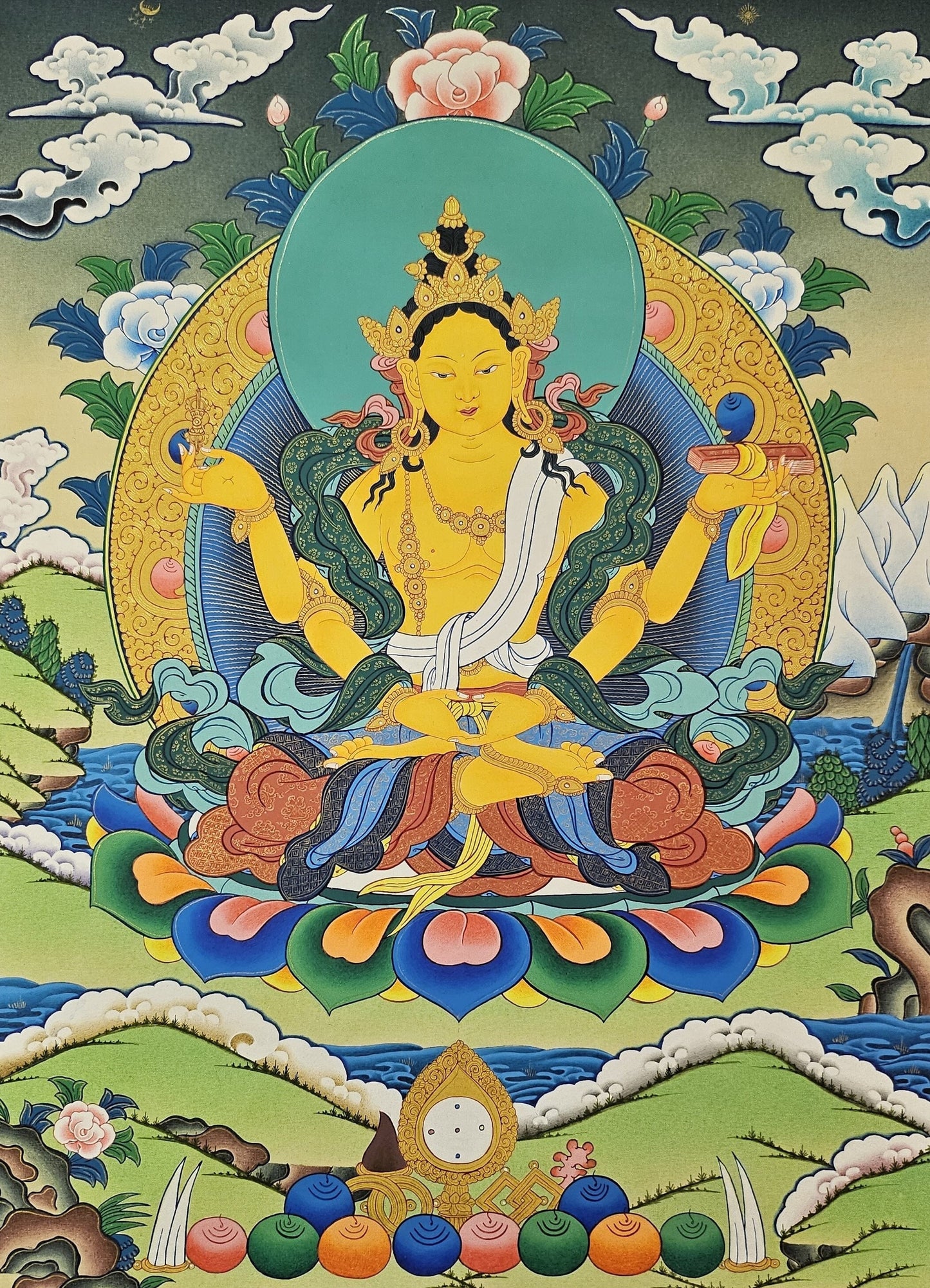 22. Prajnaparamita Thangka (Thanka). Free Brocade / Free Shipping.
