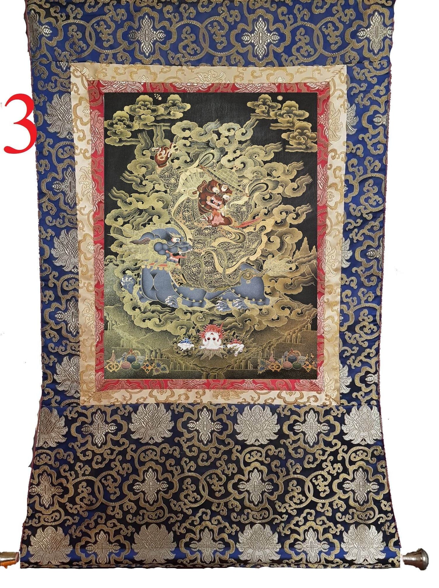 275. Damchan Dorje Legpa Thangka (Thanka). Free Brocade / Free Shipping.