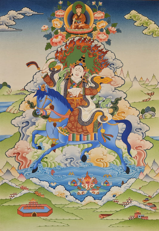 351. Achi Chokyi Drolma Thangka (Thanka).  Free Brocade / Free Shipping.
