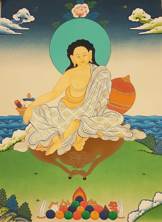 96. Milarepa Thangka (Thanka). Free Brocade / Free Shipping.