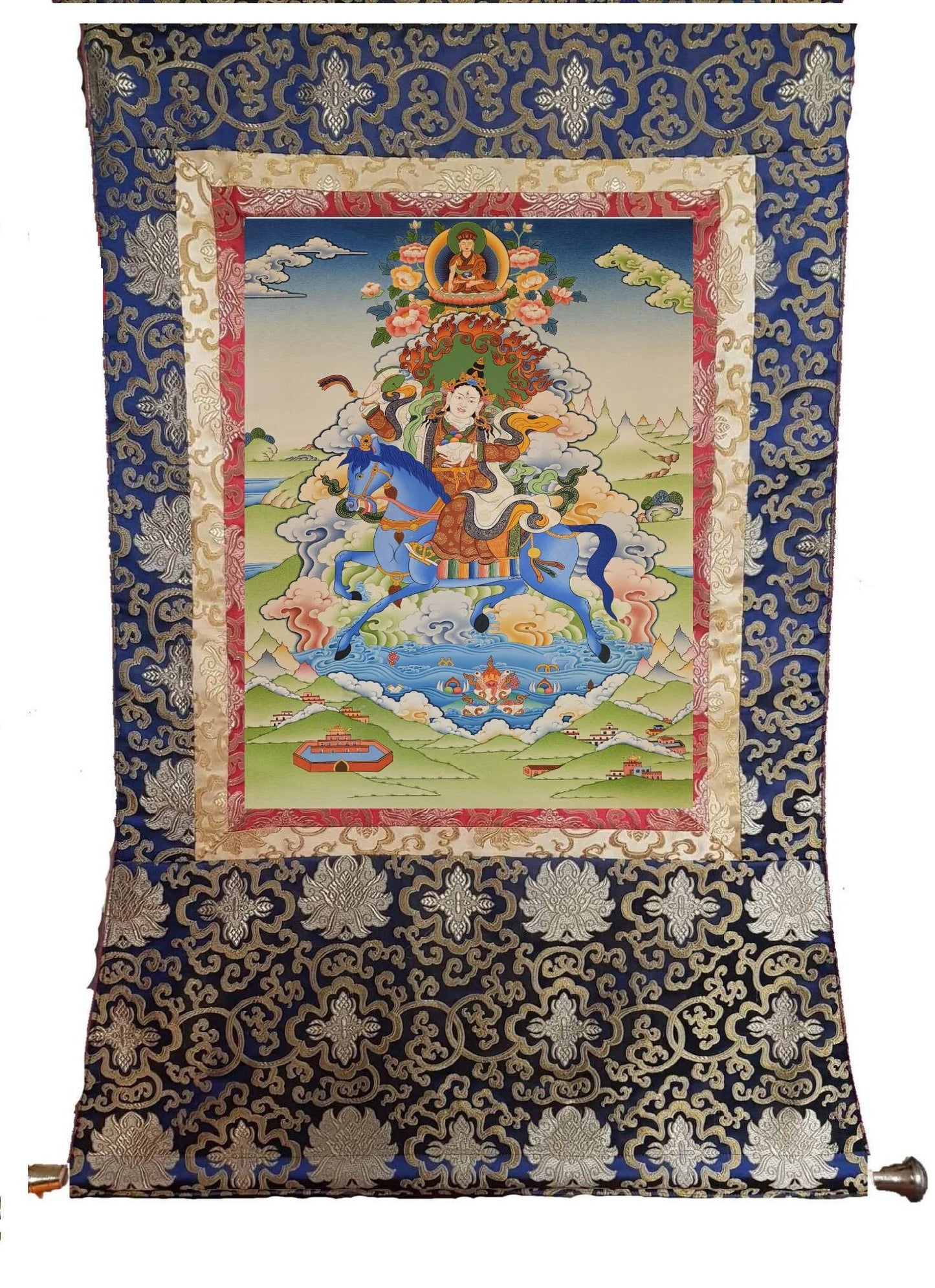 351. Achi Chokyi Drolma Thangka (Thanka).  Free Brocade / Free Shipping.