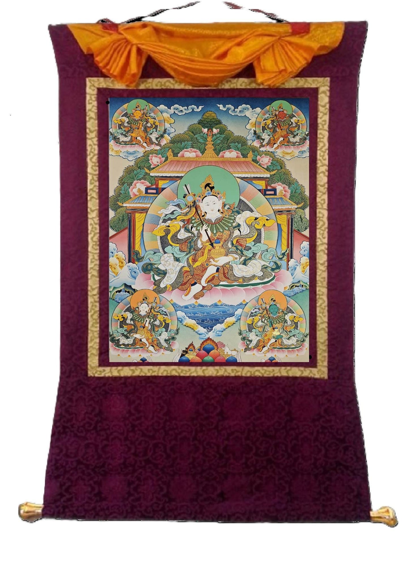 350. Dorje Yudronma Thangka (Thanka).  Free Brocade / Free Shipping.