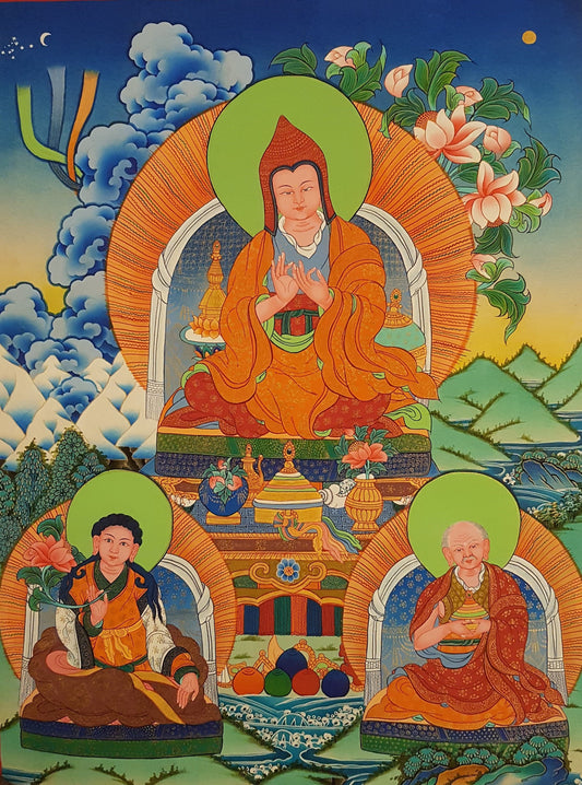 8. Atisa Dipankara Srijnana Thanka (Thangka). Free Brocade / Free Shipping.