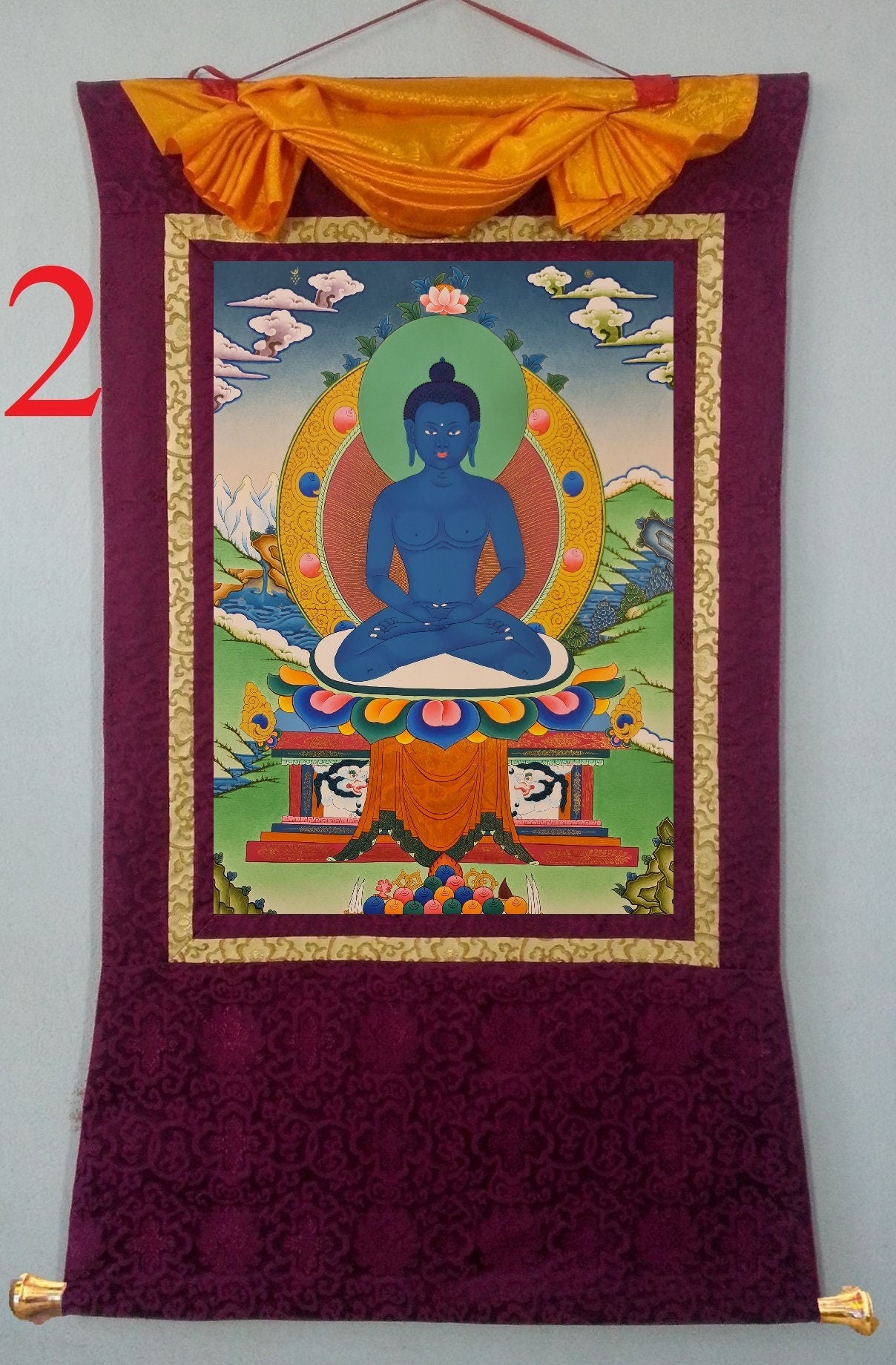 104. Samantabhadra Thangka (Thanka). Free Brocade / Free Shipping.