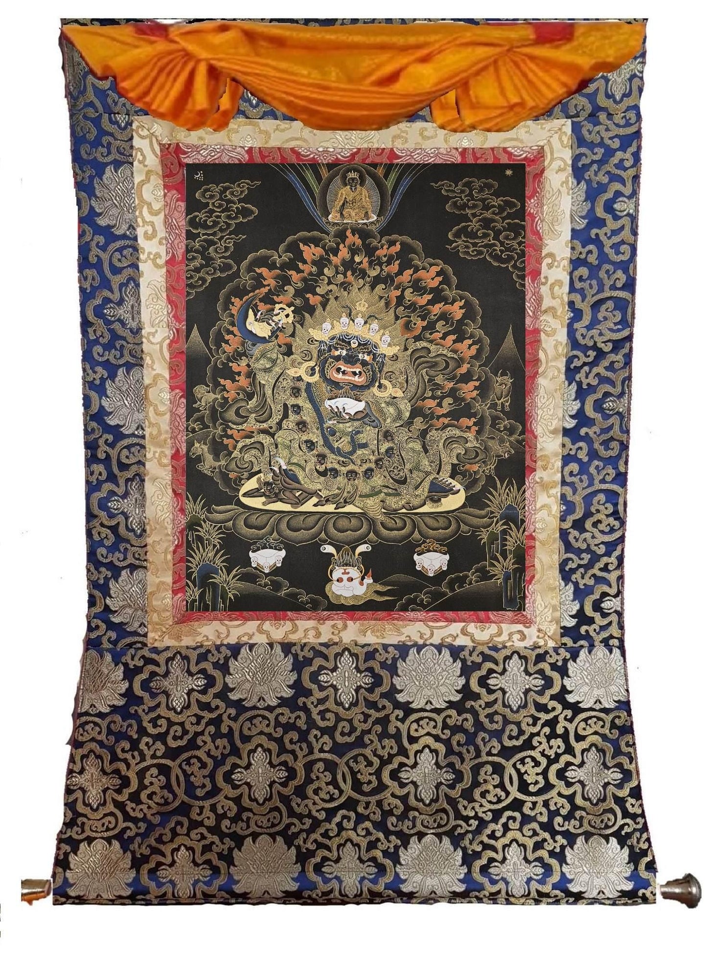 198. Dorje Bernagchen Thangka (Thanka). Free Brocade / Free Shipping.