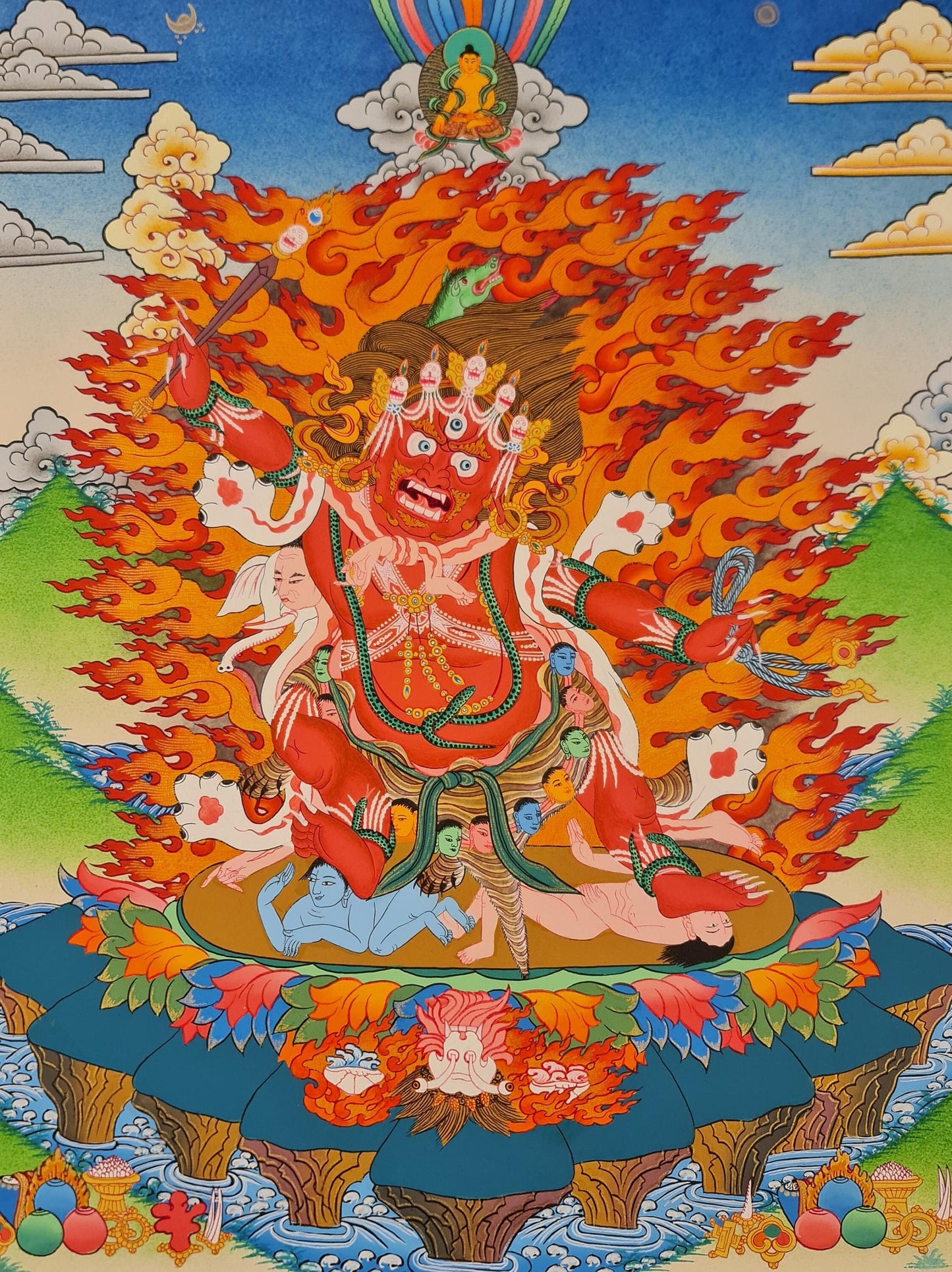 167. Hayagriva Thanka (Thangka). Free Brocade / Free Shipping.