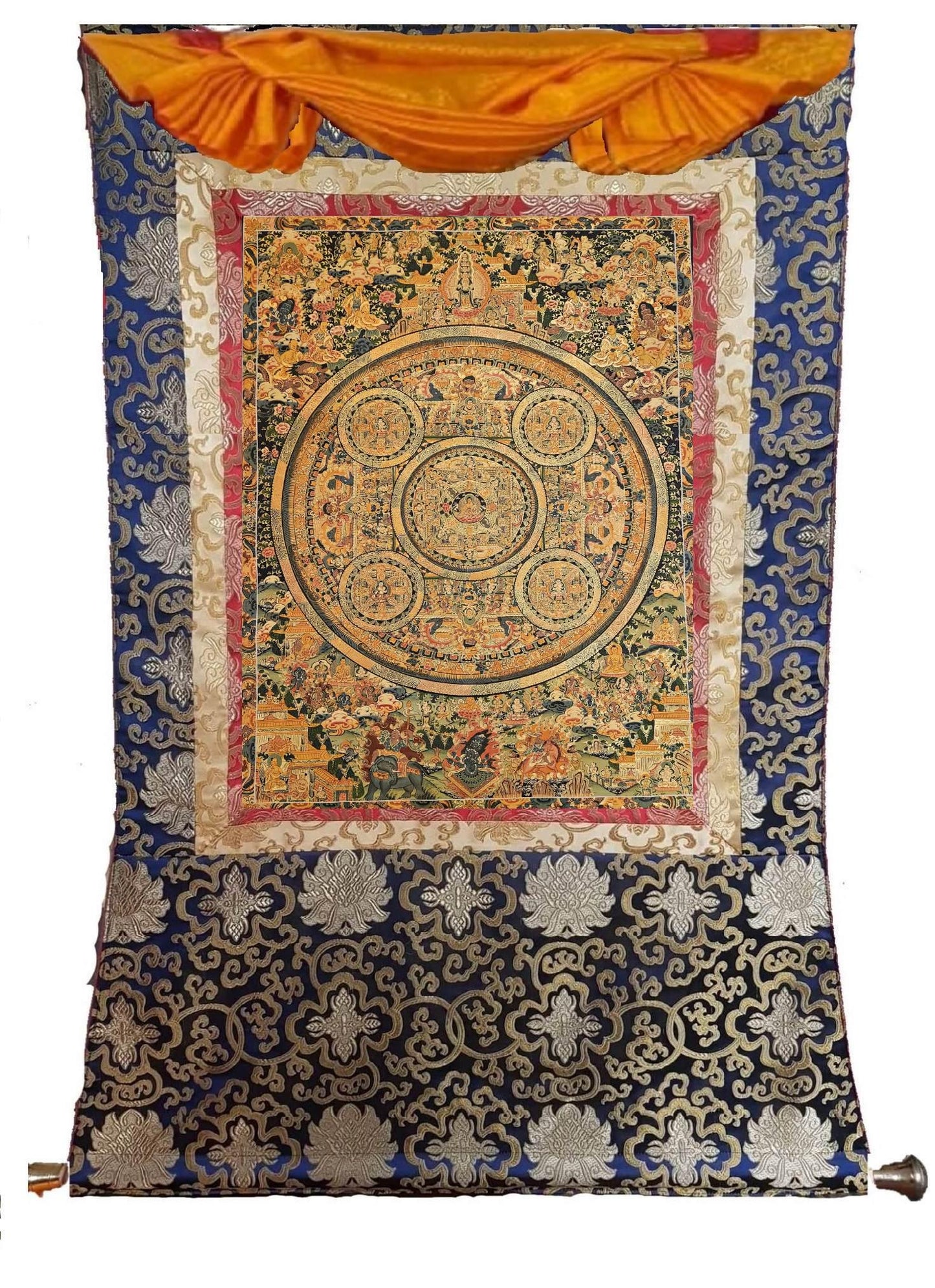 380. Large Buddha Mandala Thangka (Thanka). Free Brocade / Free Shipping.