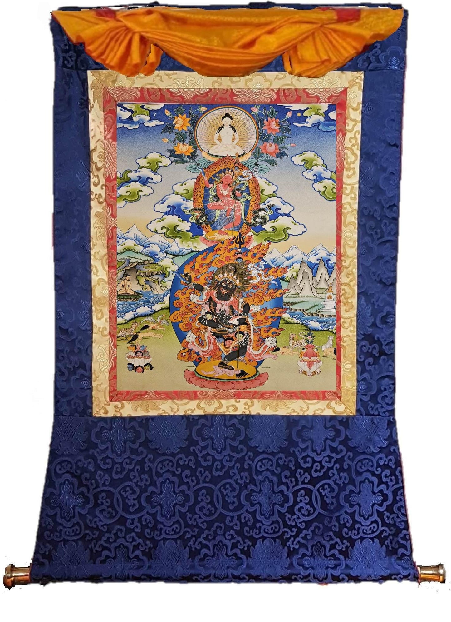 354. Trikaya (Troma Nagmo, Dorje Phagmo, Tapihritsa) Thangka (Thanka). Free Brocade / Free Shipping.