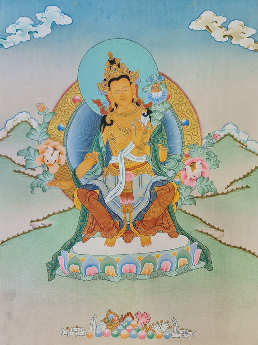 168. Maitreya (Metteyya) Buddha Thangka (Thanka). Free Brocade / Free Shipping.
