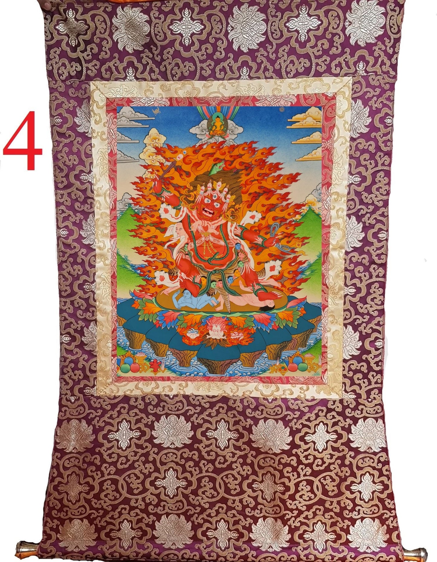 167. Hayagriva Thanka (Thangka). Free Brocade / Free Shipping.