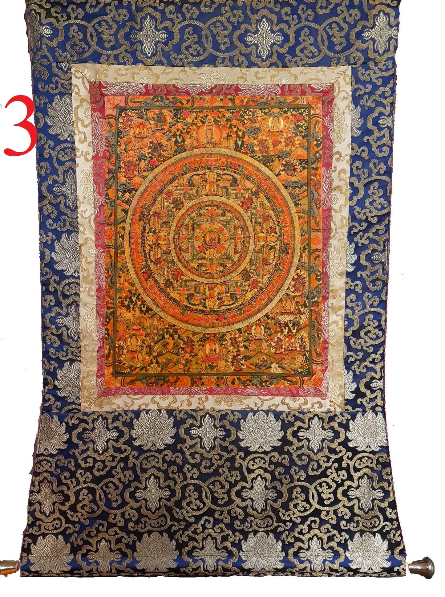 226. Buddha Mandala Thangka (Thanka). Free Brocade / Free Shipping.