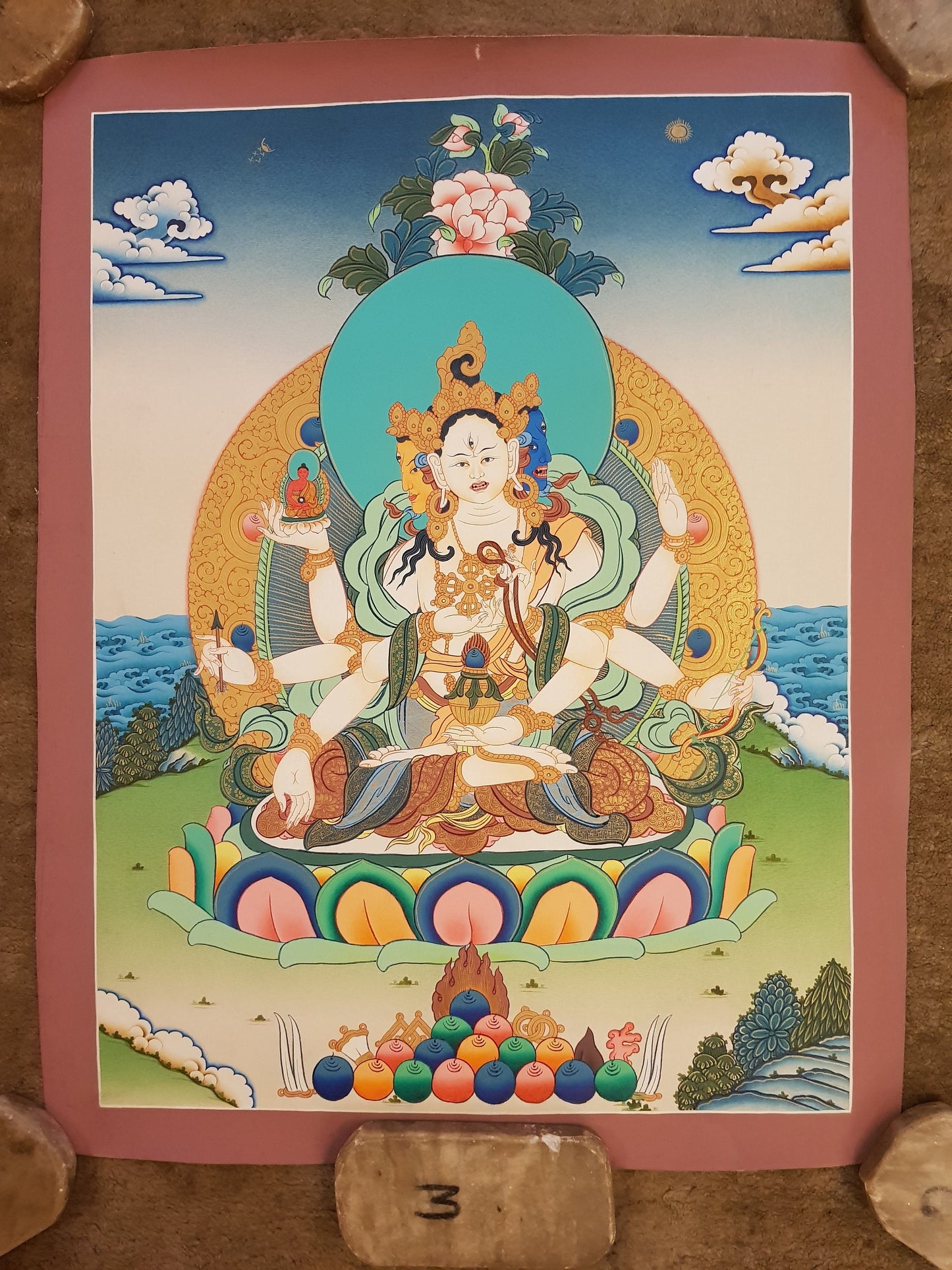 99. Namgyalma Thangka (Thanka).  Free Brocade / Free Shipping.