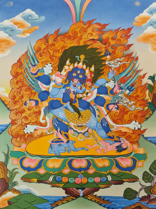 131. Vajra Kilaya (Dorje Phurba) Thanka (Thangka). Free Brocade / Free Shipping.