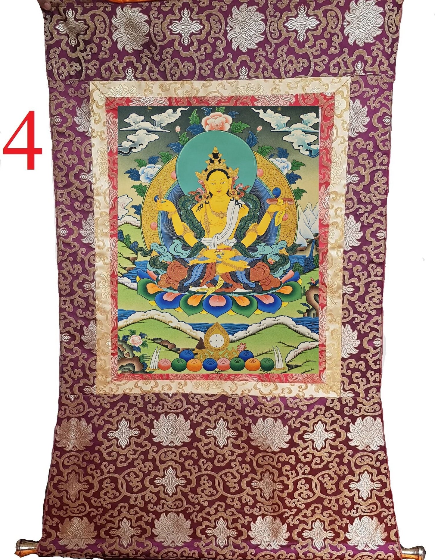 22. Prajnaparamita Thangka (Thanka). Free Brocade / Free Shipping.
