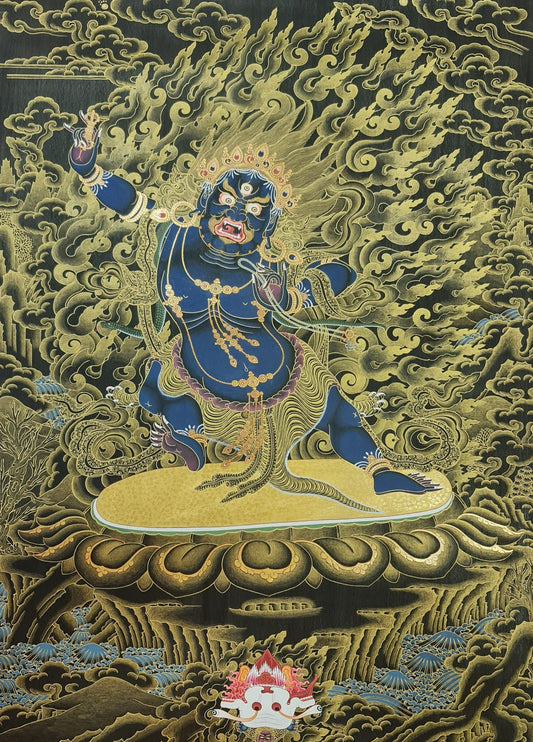 235. Vajrapani Thangka (Thanka). Free Brocade / Free Shipping.