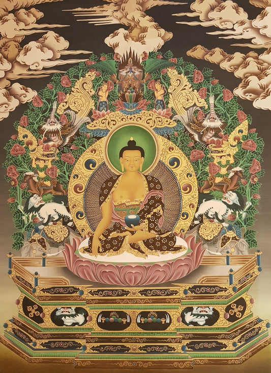 119. Fine Art Shakyamuni Buddha Thangka (Thanka). Free Brocade / Free Shipping.