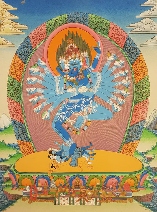 71. Shri Hevajra Thangka (Thanka). Free Brocade / Free Shipping.