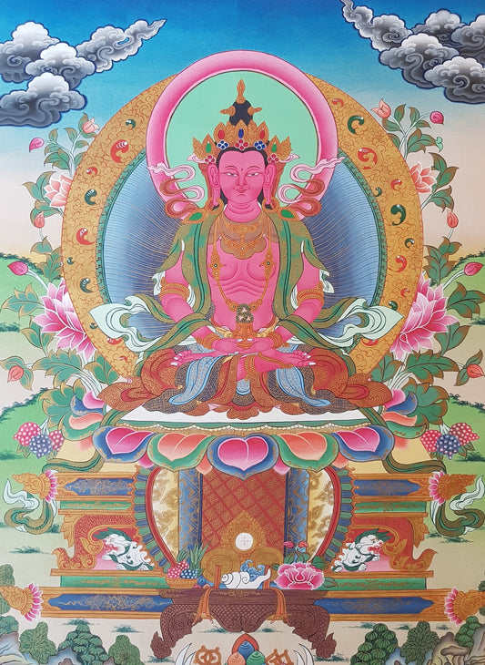 6. Amitayus Thangka (Thanka). Free Brocade / Free Shipping.