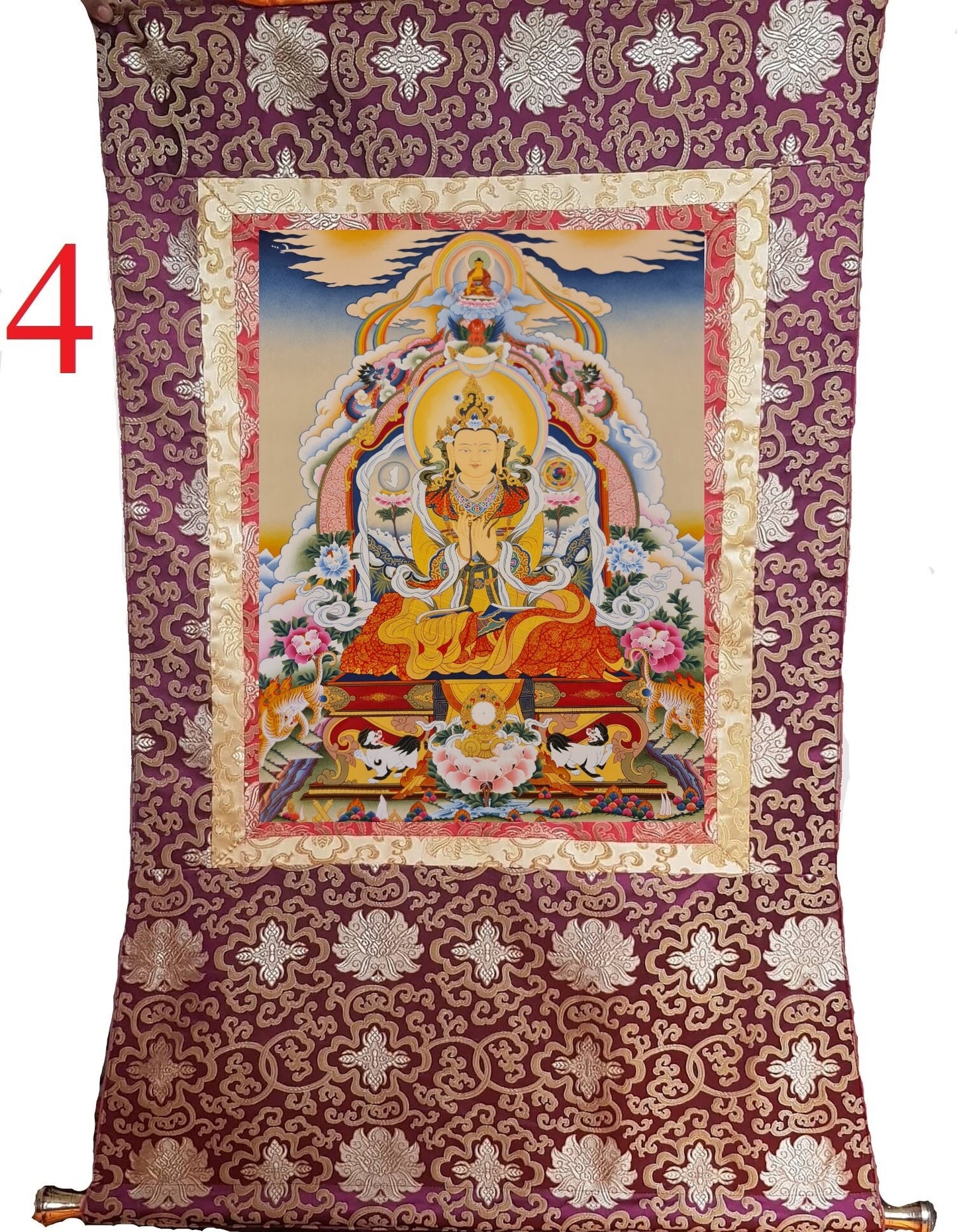 288. Primordial Rigden Shambala Thanka (Thangka). Free Brocade / Free Shipping.