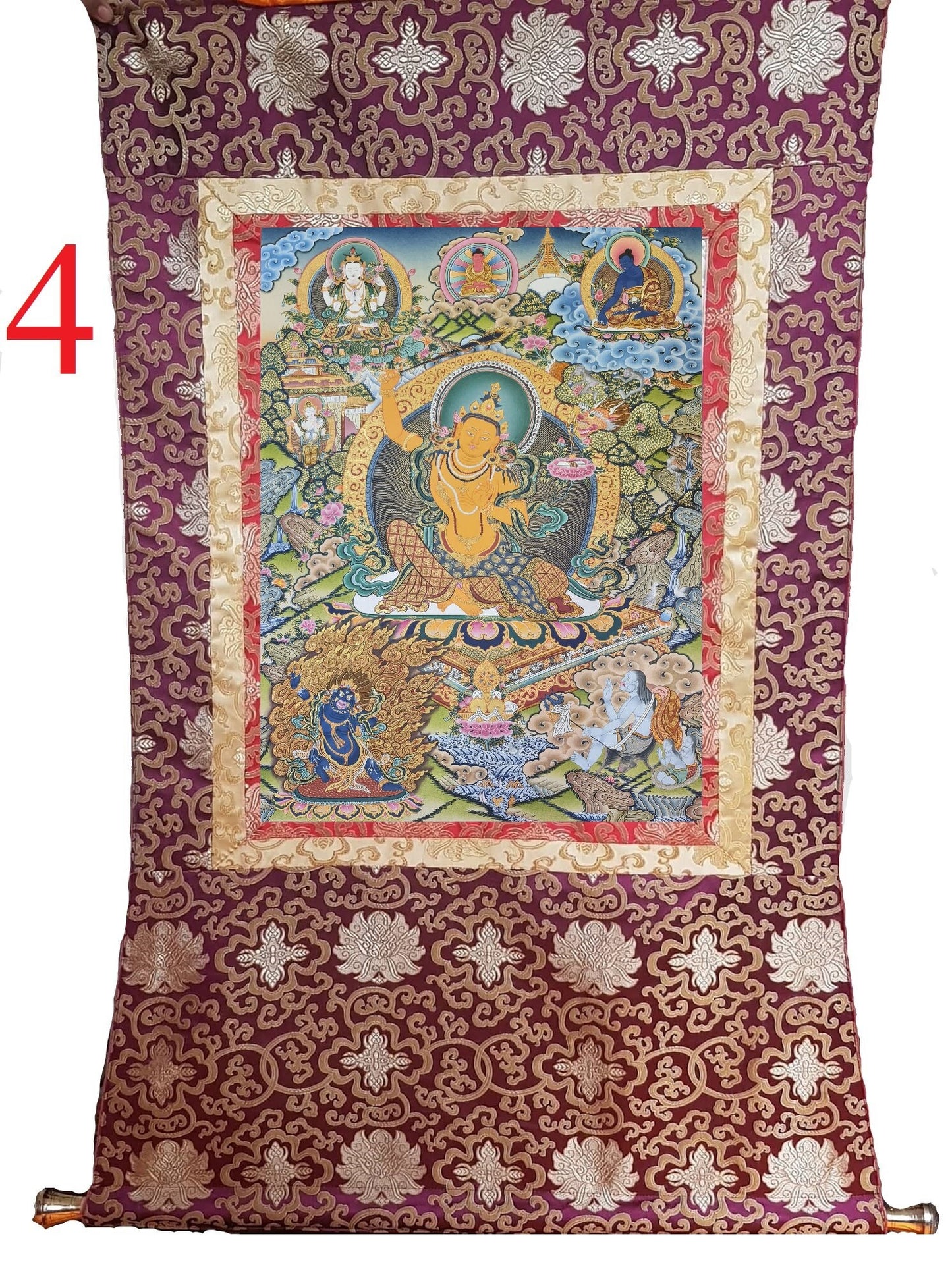 192. Manjushree (Manjushri) Thangka (Thanka). Free Brocade / Free Shipping.