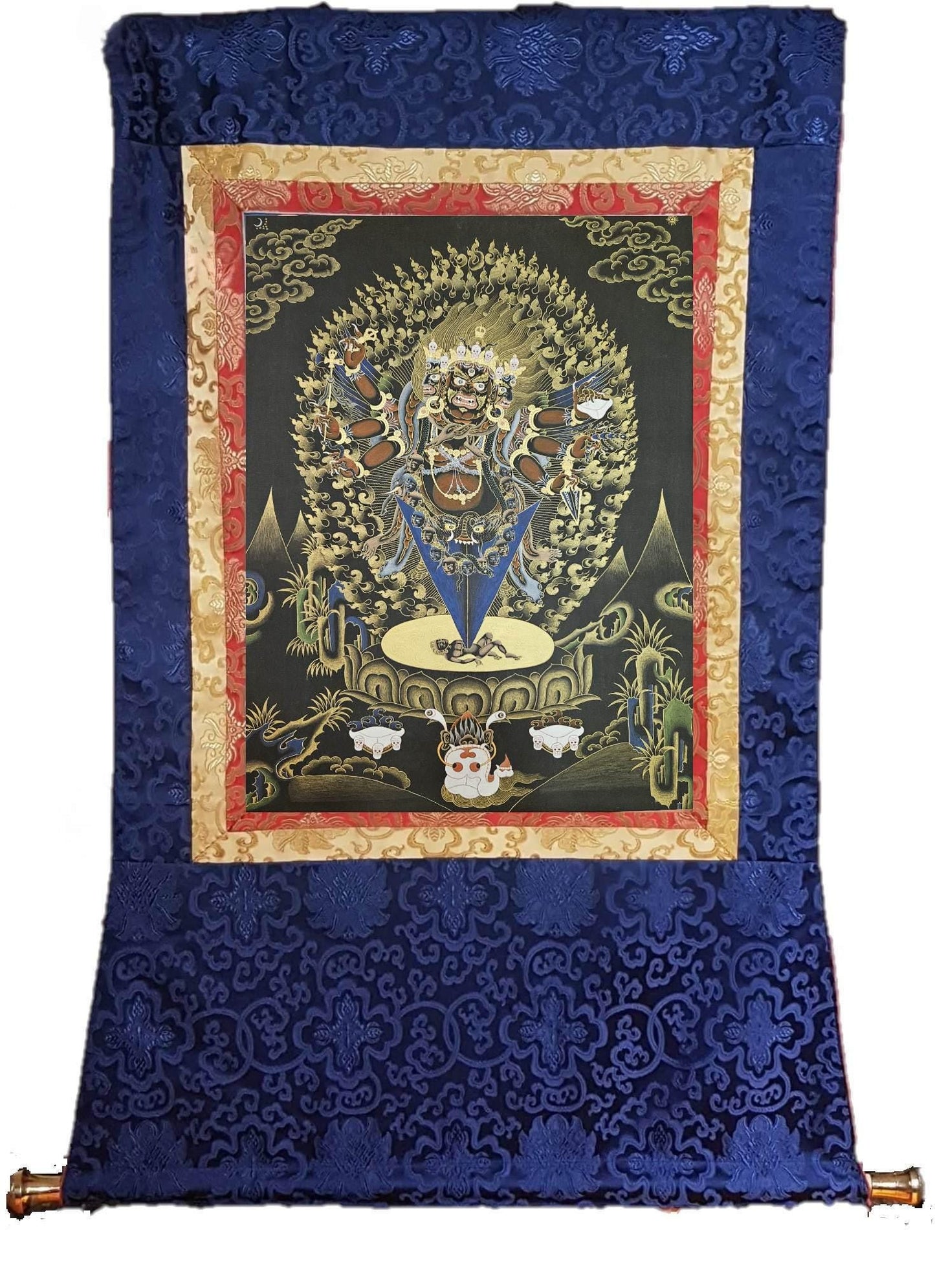 371. Guru Dragpur Thangka (Thanka) Painting. Free Brocade / Free Shipping.
