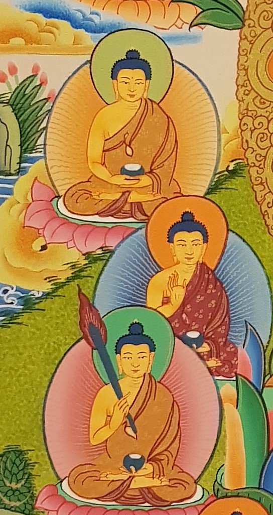 3. 35 Buddha Thangka (Thanka). Free Brocade / Free Shipping.