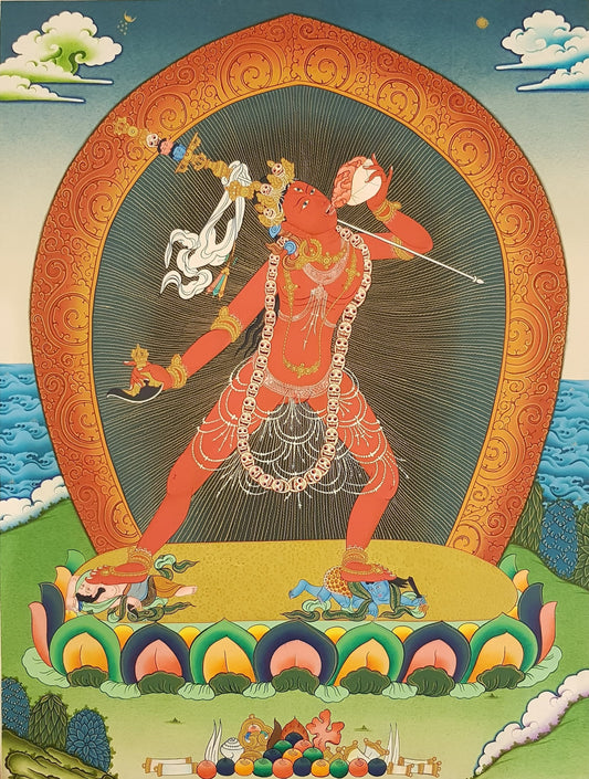 141. Vajrayogini Thangka (Thanka). Free Brocade / Free Shipping.