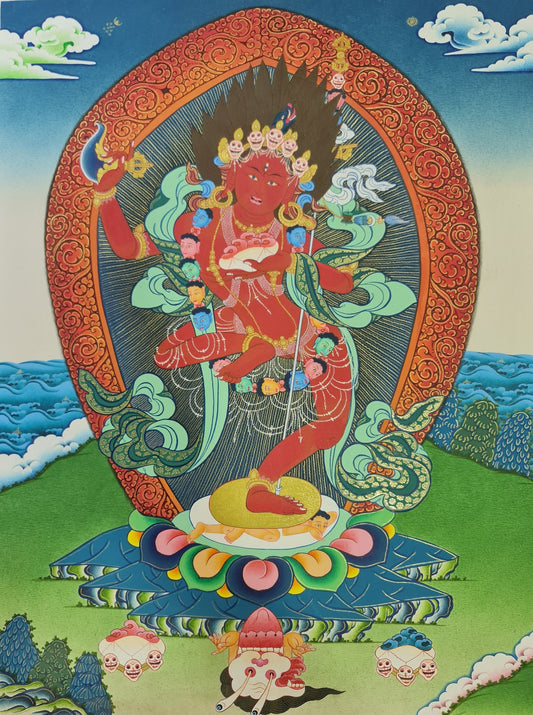 78. Samding Dorje Phagmo (Phamo) Thangka (Thanka). Free Brocade / Free Shipping.
