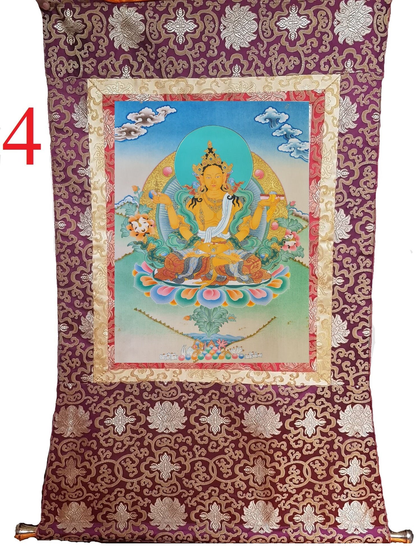 173. Prajnaparamita Thangka (Thanka). Free Brocade / Free Shipping.