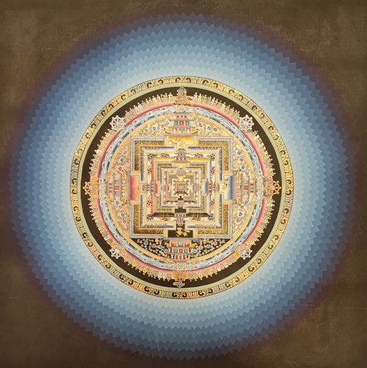 146. Kalachakra Mandala Thangka (Thanka). Free Brocade / Free Shipping.