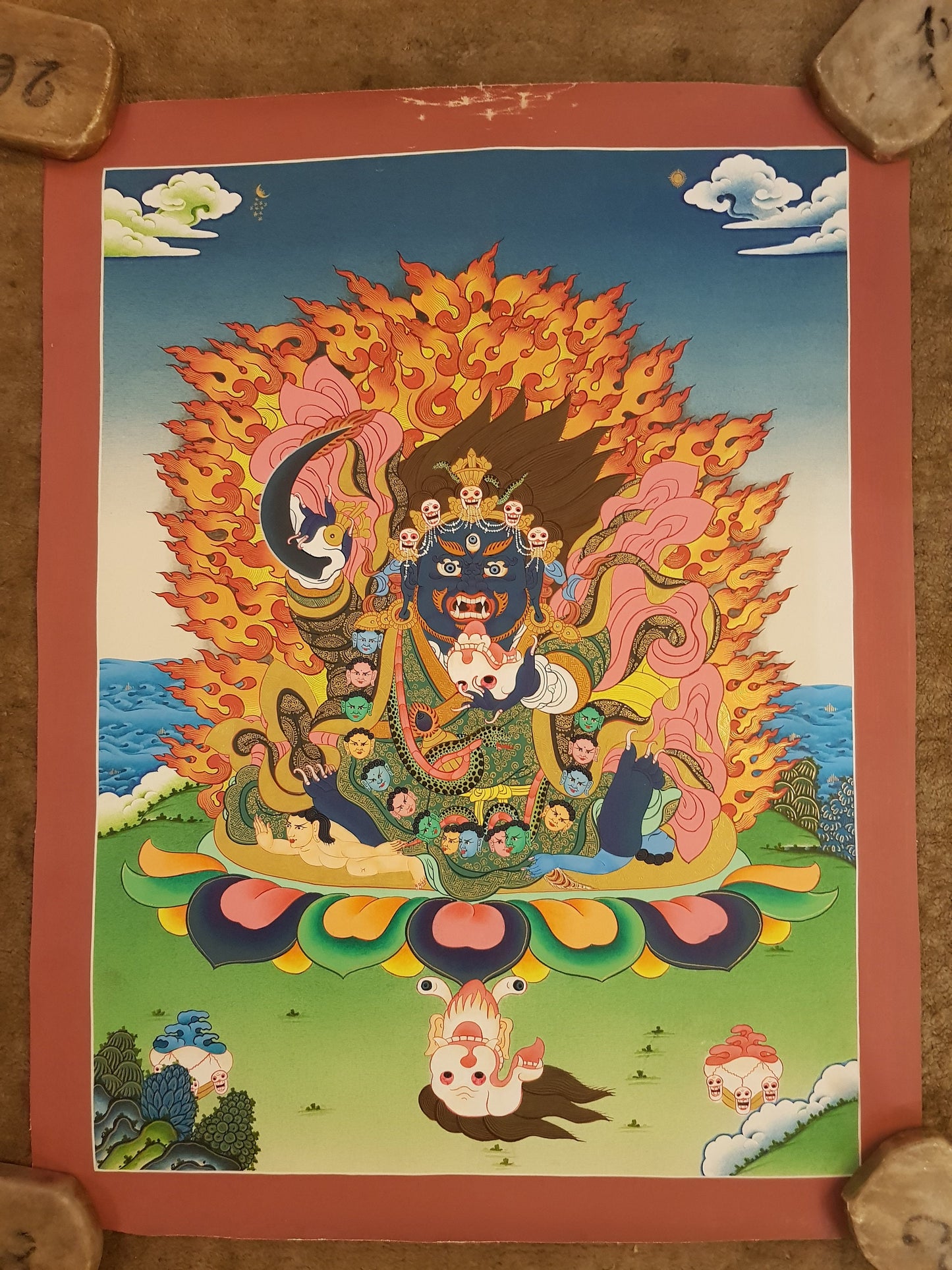 44. Dorje Bernagchen Thangka (Thanka). Free Brocade / Free Shipping.