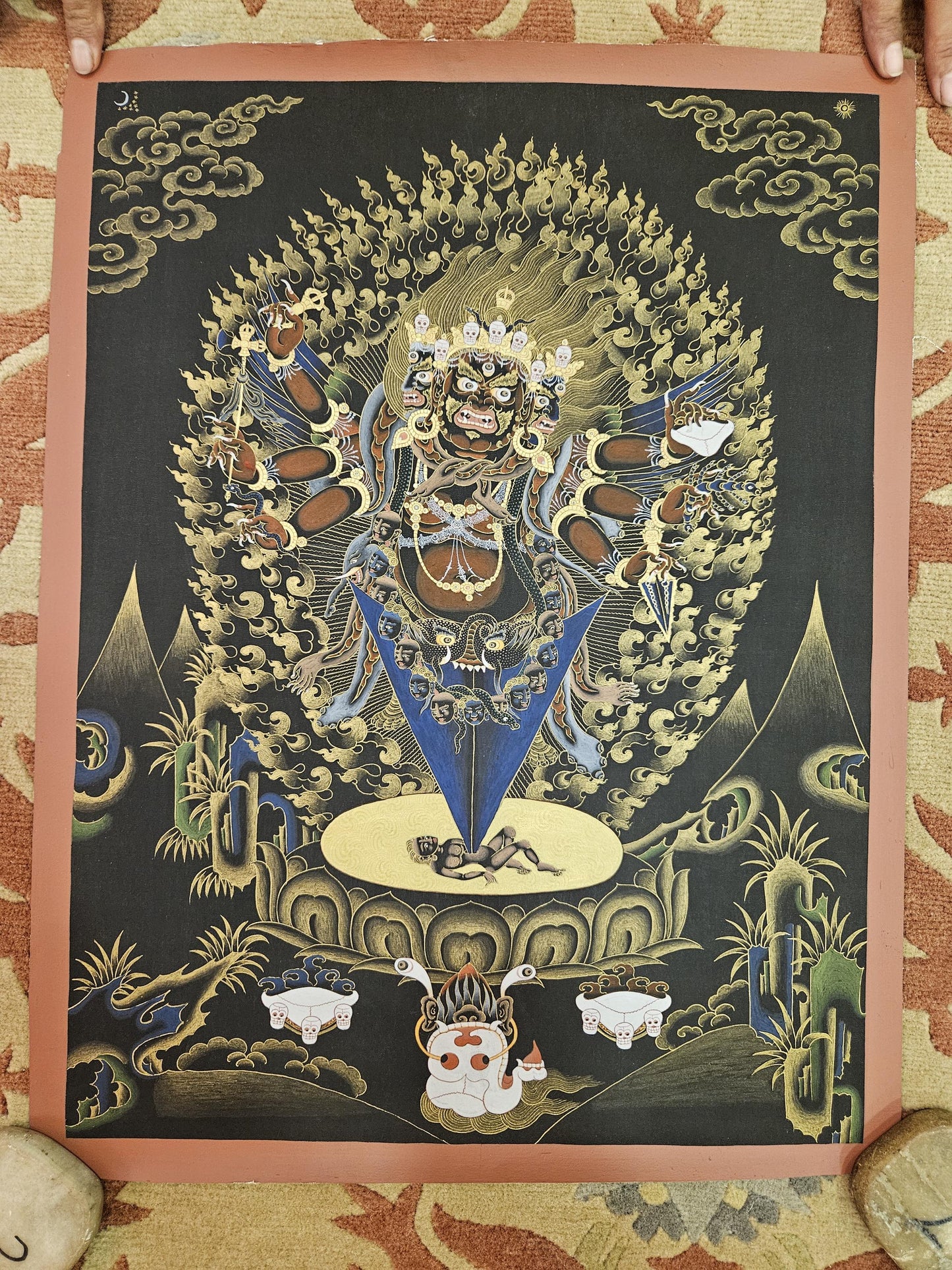 371. Guru Dragpur Thangka (Thanka) Painting. Free Brocade / Free Shipping.