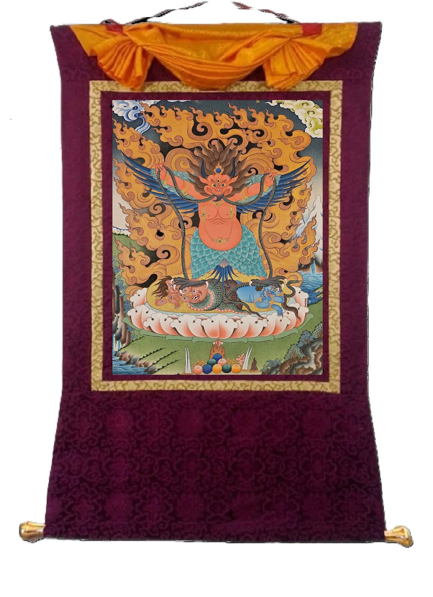 353. Garuda Thangka (Thanka). Free Brocade / Free Shipping.