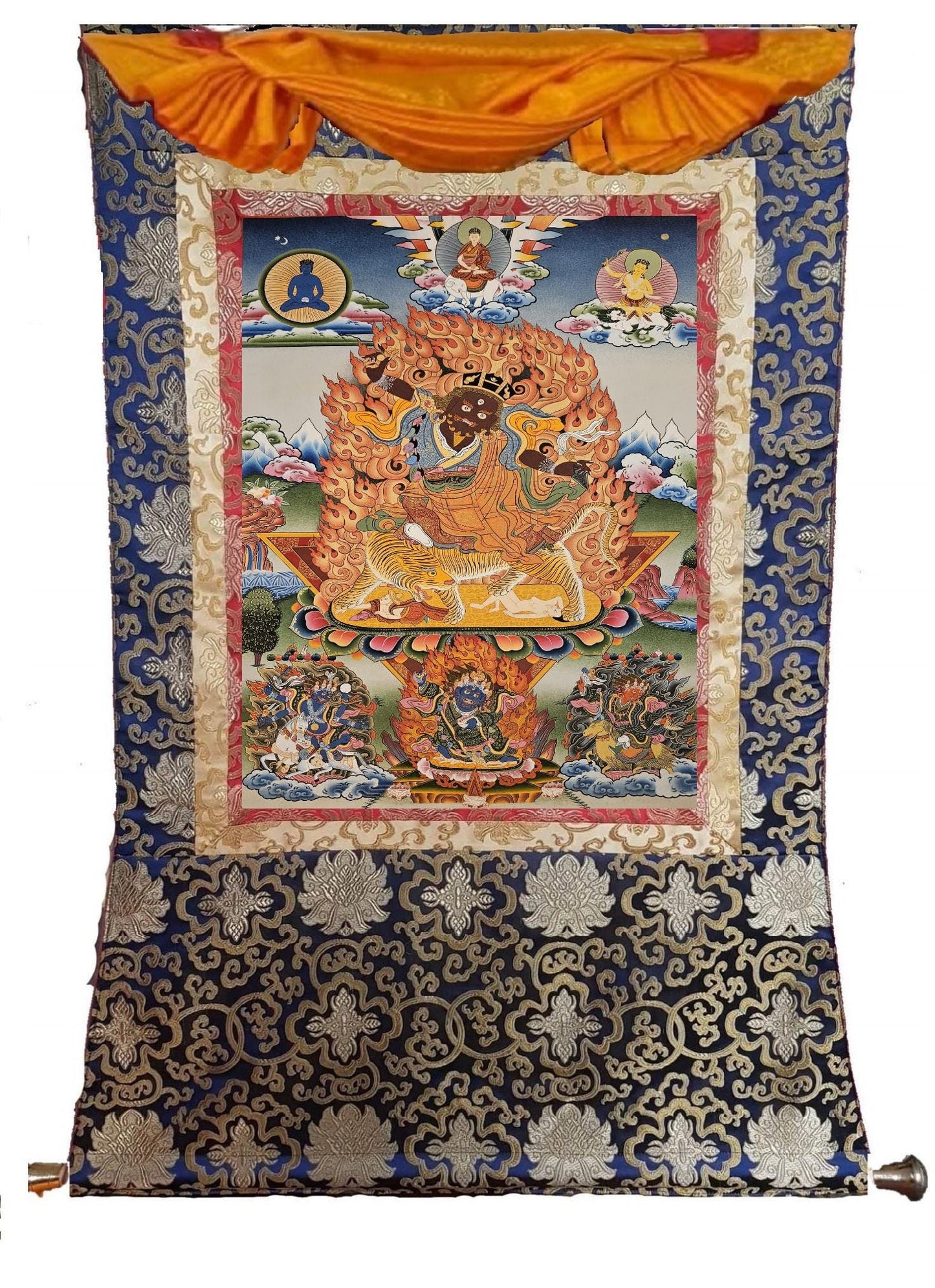 236. Karmapa Dorje Drollo Sadhana of Mahamudra Thangka (Thanka) with Free Brocade / Free Shipping.