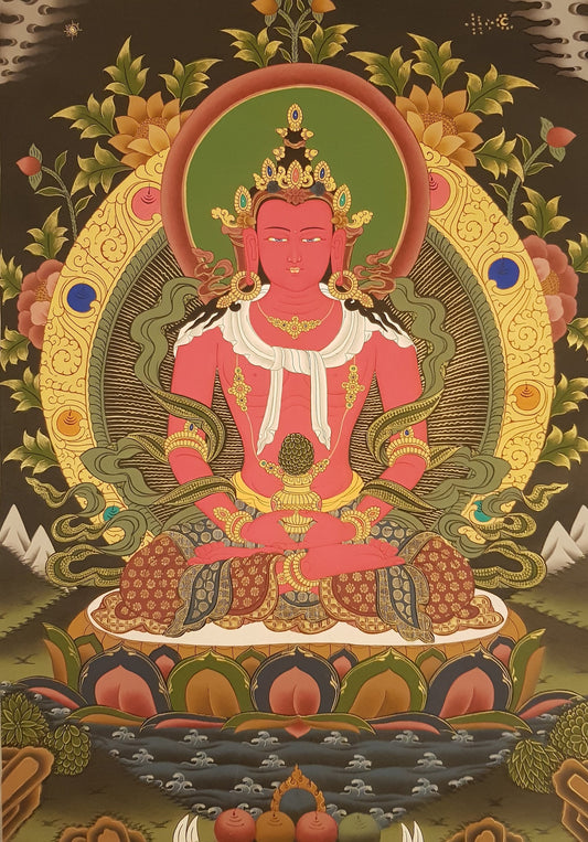 7. Amitayus Thangka (Thanka). Free Brocade / Free Shipping.