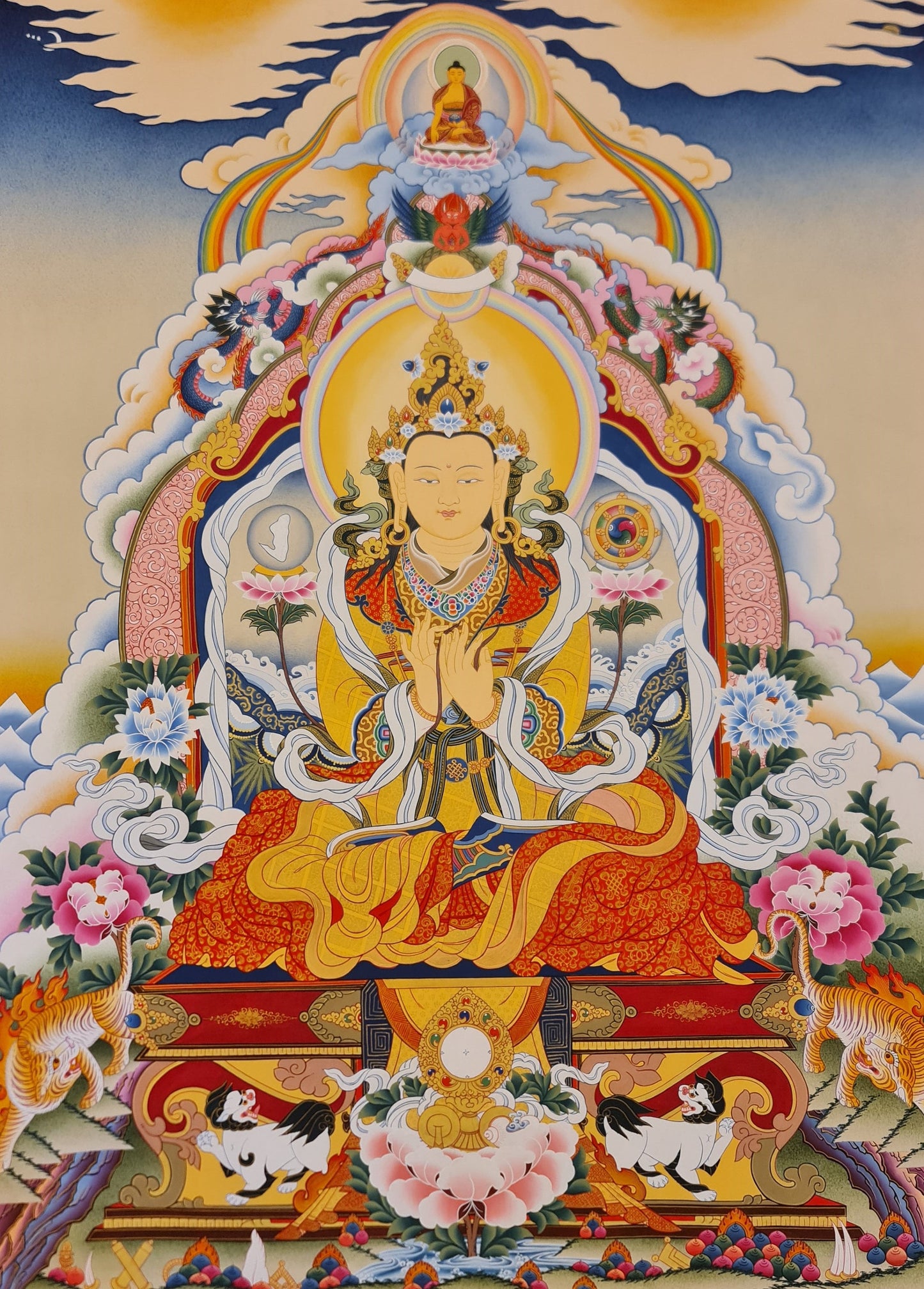 288. Primordial Rigden Shambala Thanka (Thangka). Free Brocade / Free Shipping.