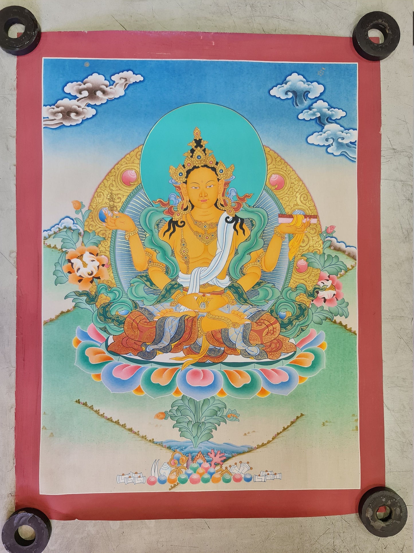 173. Prajnaparamita Thangka (Thanka). Free Brocade / Free Shipping.