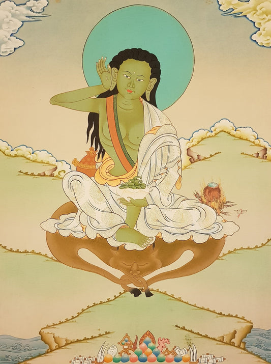 94. Milarepa Thangka (Thanka). Free Brocade / Free Shipping.