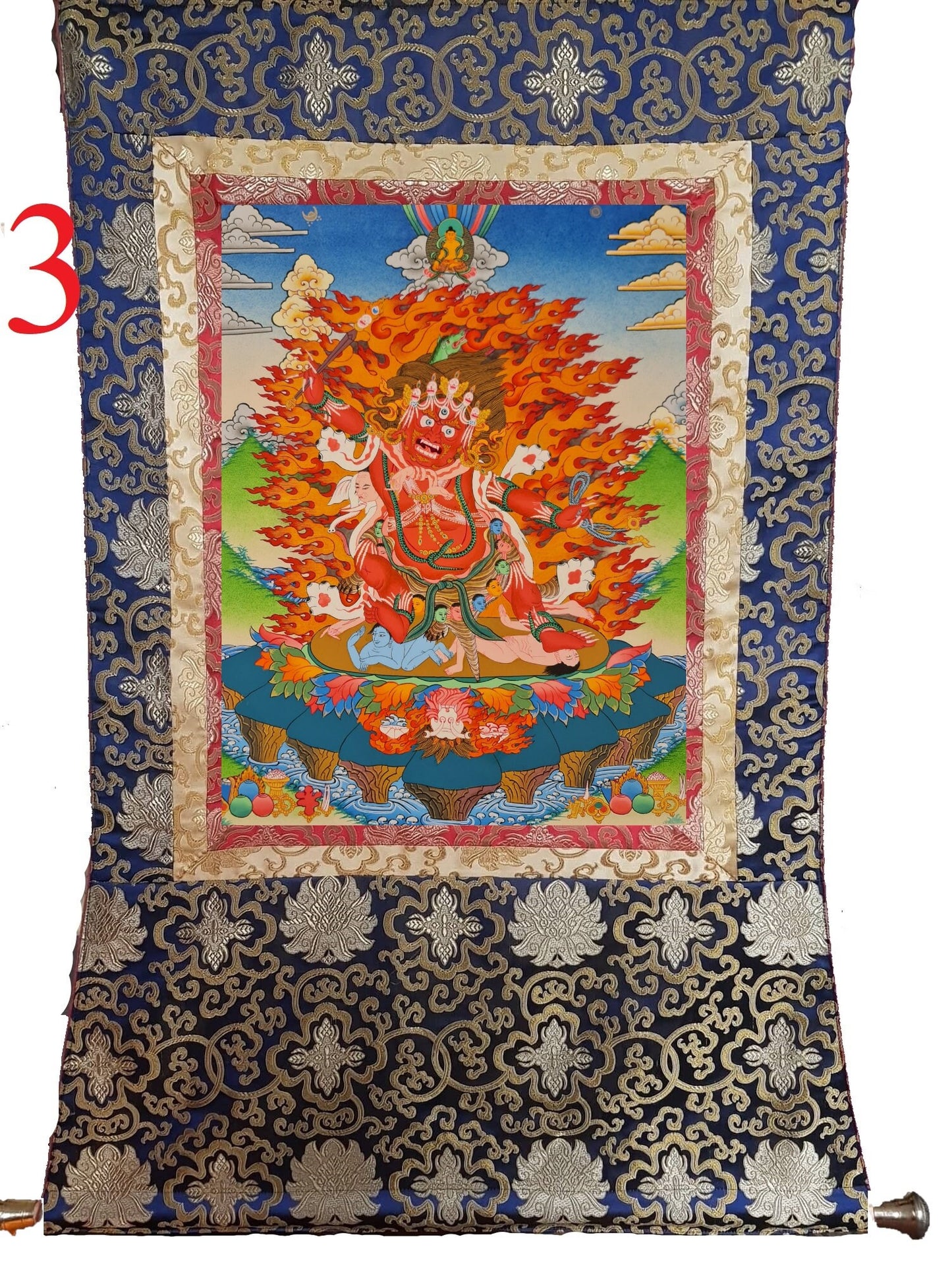 167. Hayagriva Thanka (Thangka). Free Brocade / Free Shipping.