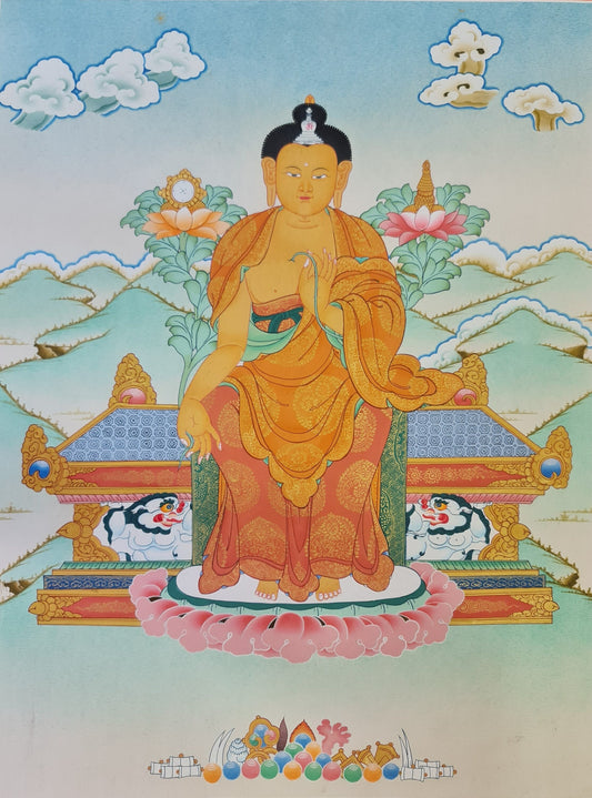 169. Maitreya (Metteyya) Buddha Thangka (Thanka). Free Brocade / Free Shipping.