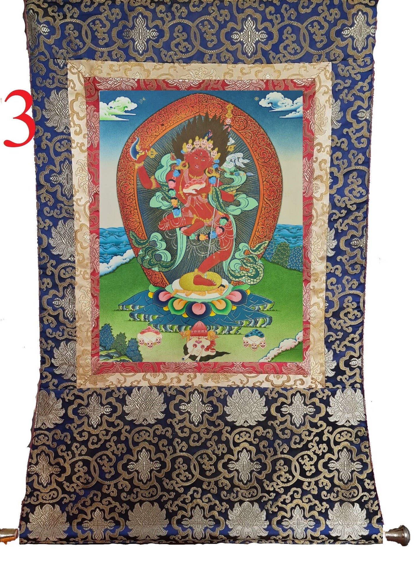 78. Samding Dorje Phagmo (Phamo) Thangka (Thanka). Free Brocade / Free Shipping.