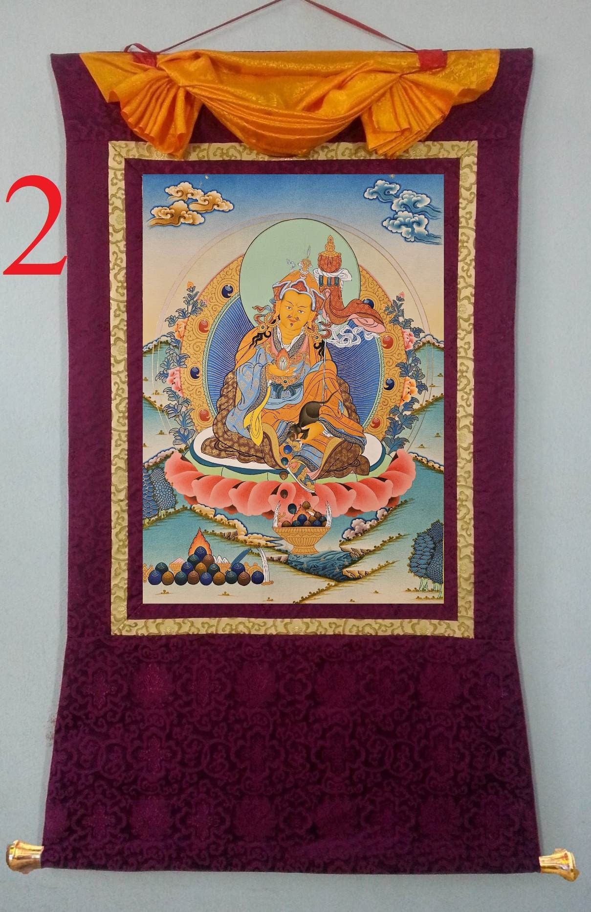 174. Khandro Norlha (Guru Jambhala) Thangka (Thanka). Free Brocade / Free Shipping.